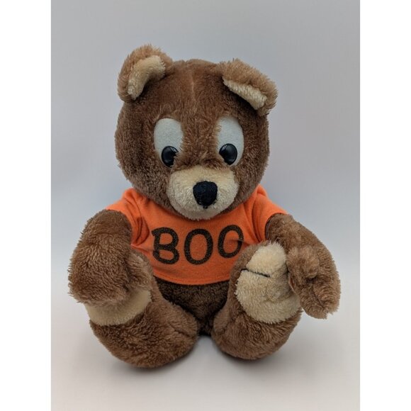 Dakin Brown Bear Plush 16 Inch Peek a Boo Shirt Hook Loop Hands Feet 1980 - Picture 1 of 10